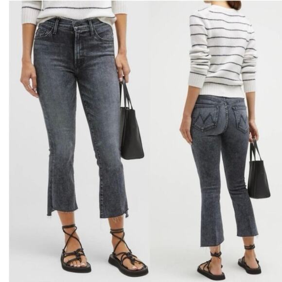 Mother Jeans The Insider Crop Step Fray in Train Stops Size 31 - Picture 1 of 8